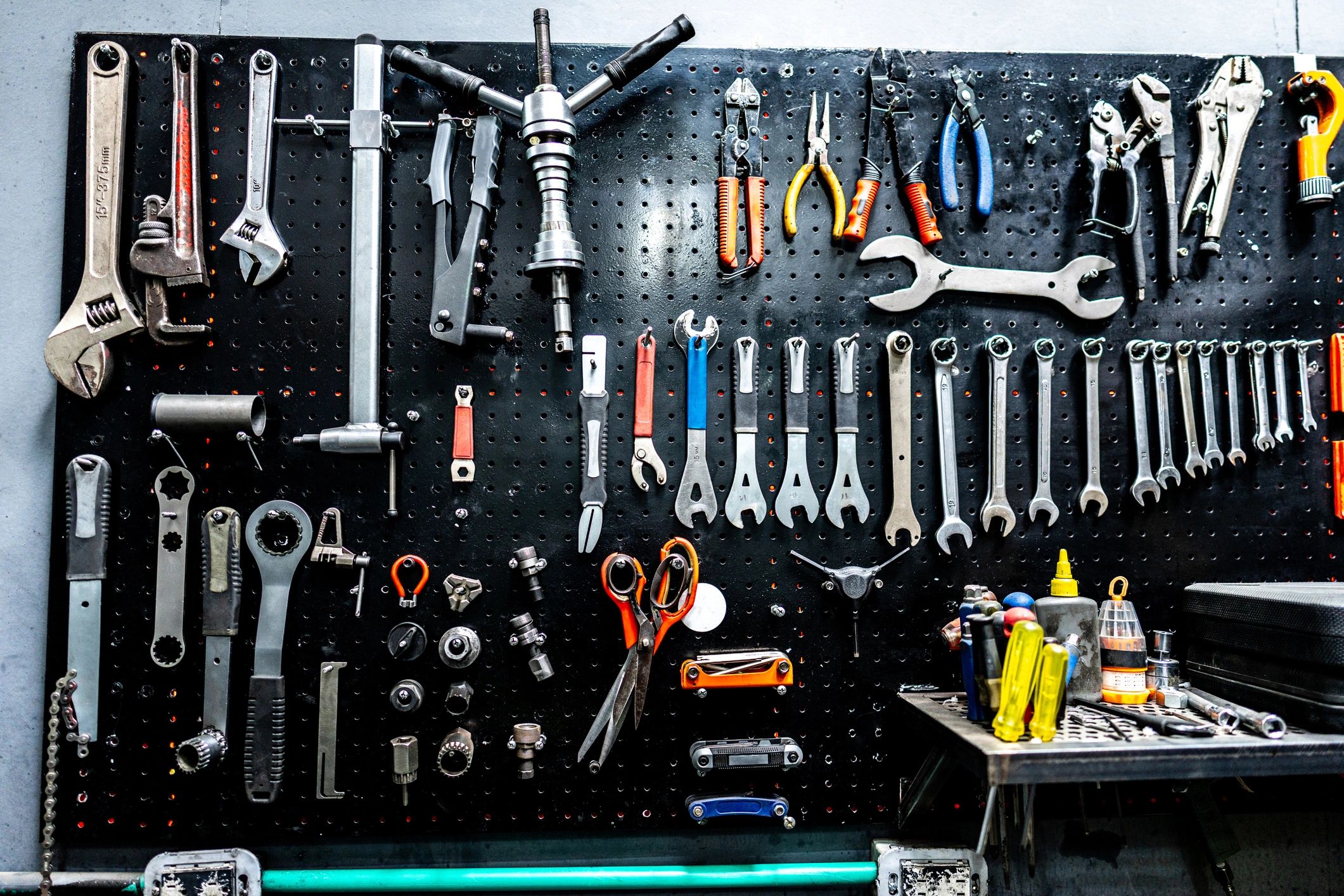 Clock repair tools prepared for careful service